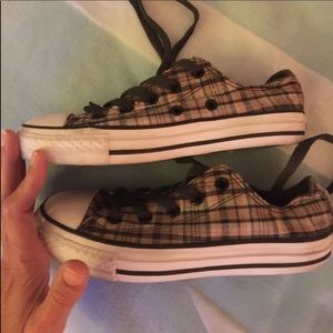 Plaid Converse All Stars- 13 kids